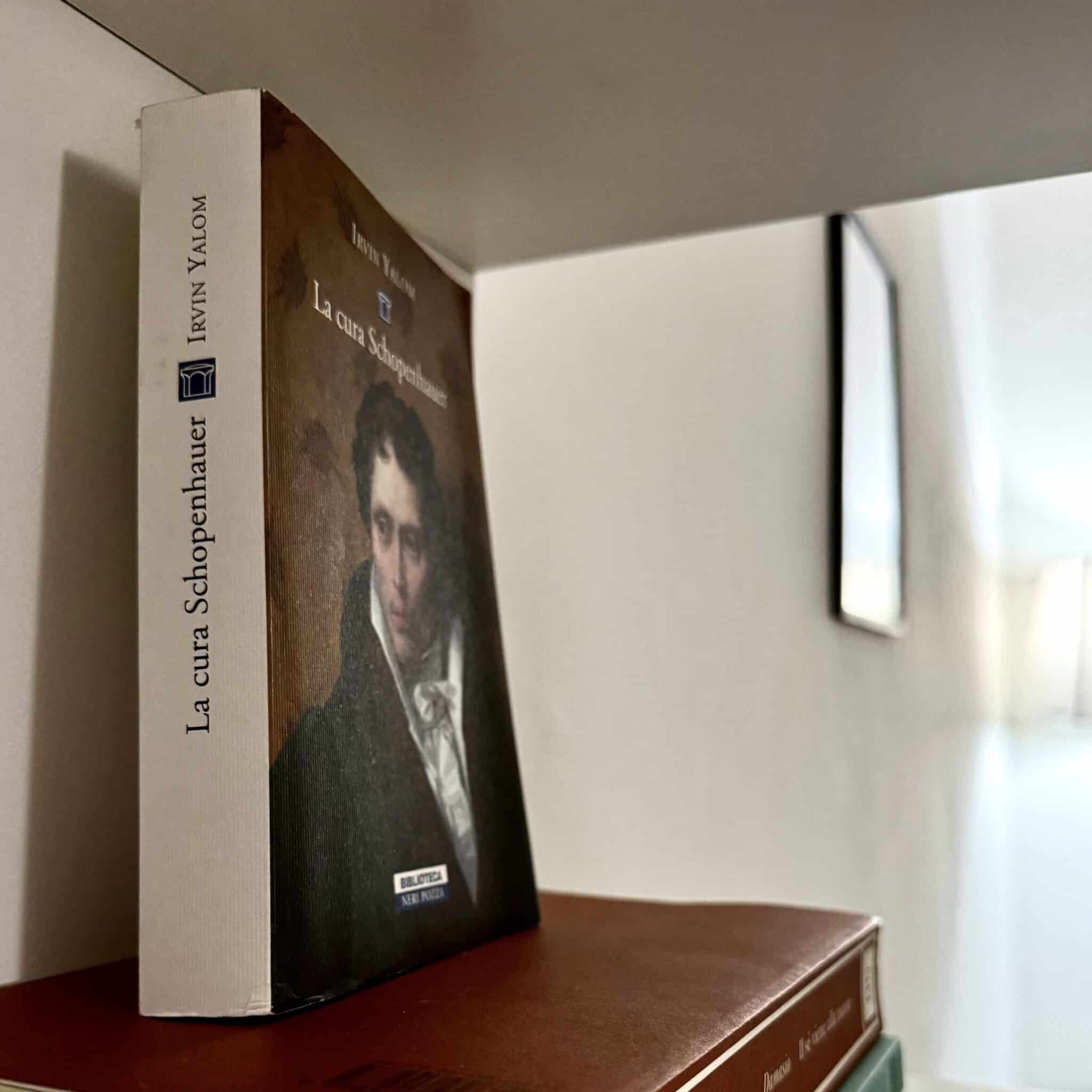 Libreria nello studio psicologo Adriano Cacciola a Torino con testi di psicologia e oggetti decorativi.
